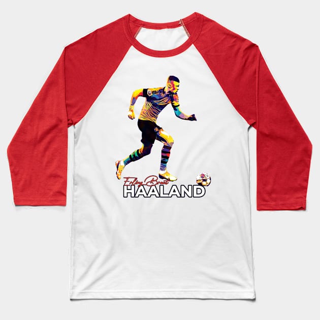 Erling Braut Haaland Baseball T-Shirt by Creativedy Stuff